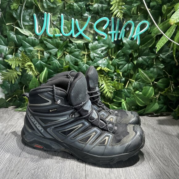 Salomon X Ultra 3 GTX Goretex Men’s Size 11  Black Gray Waterproof Hiking Boots - Picture 1 of 11